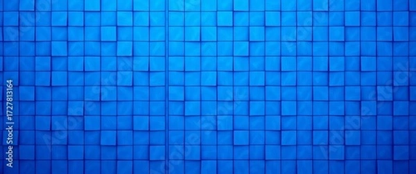 Fototapeta Abstract blue grid pattern, textured background, cool, azure
