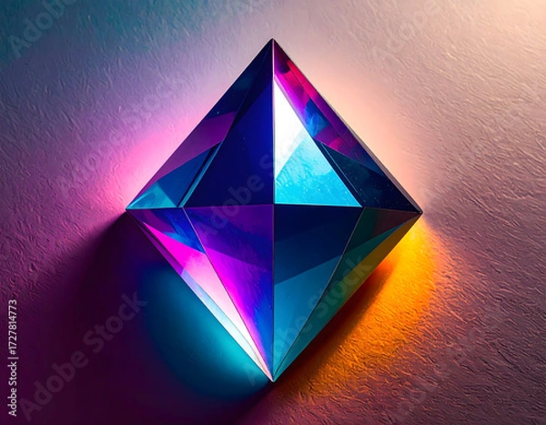 Fototapeta Colorful Prism with Light Reflections in Artistic Composition