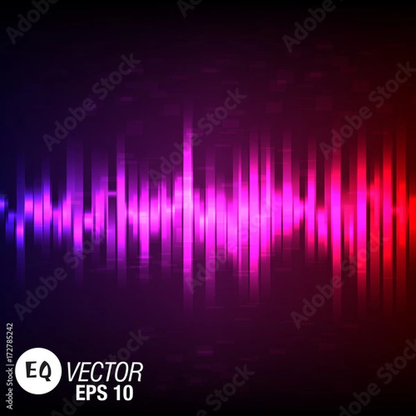 Fototapeta  Color Music equalizer design. Vector Illustration