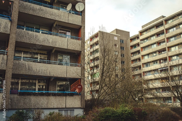 Obraz modern tenement building projects