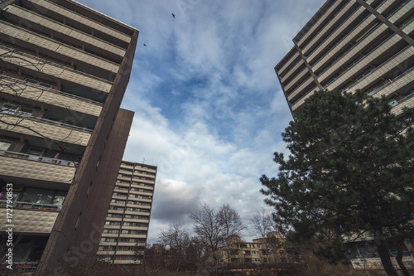 Obraz modern tenement building projects