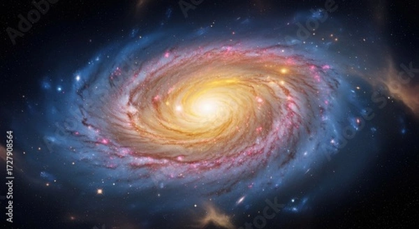 Obraz Whirlwind Majesty: A Stunning Galaxy Displaying Celestial Grandeur
