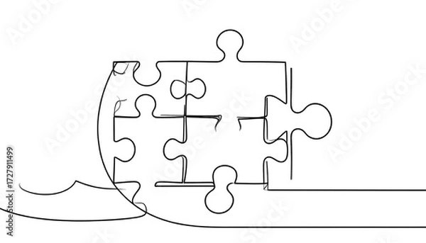Obraz Abstract jigsaw puzzle design