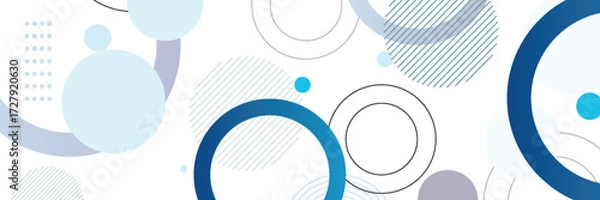 Fototapeta geometric abstract background.blue gradations.circle effect style.shape line.