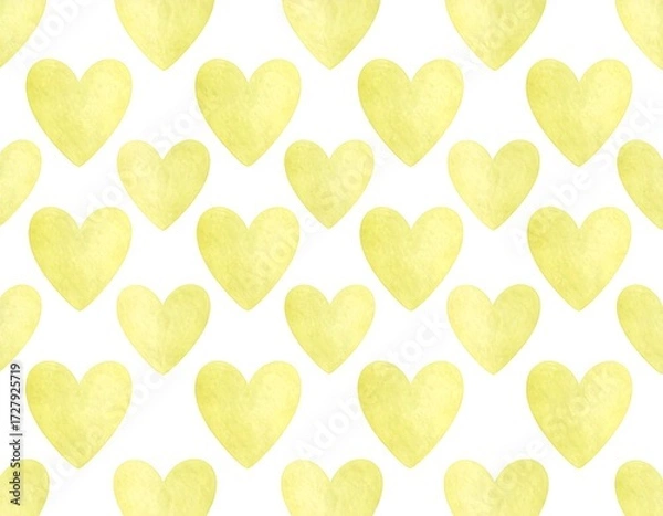 Obraz Pale yellow heart pattern on white