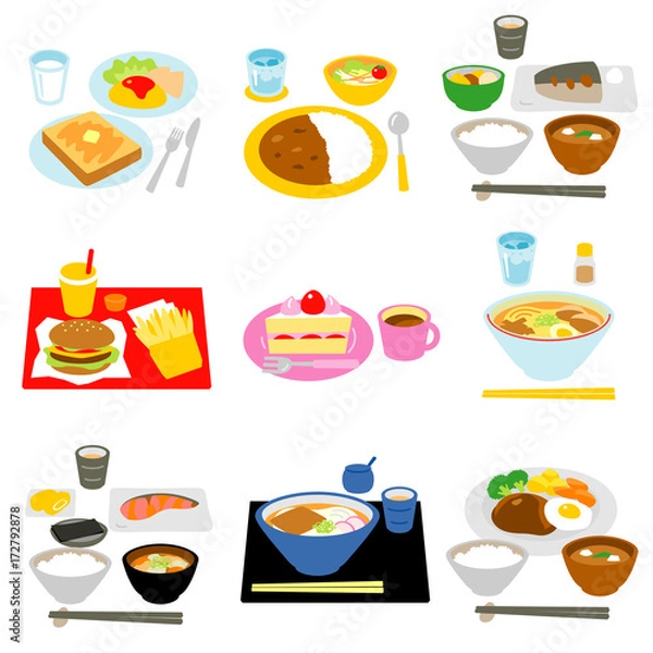 Obraz 食事　おやつ　間食　白背景