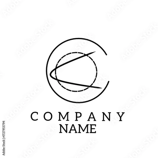 Obraz a circle within a circle means that whatever the division, the company still has one goal. Element vector