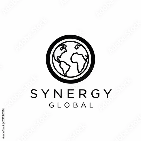 Fototapeta earth globe logo