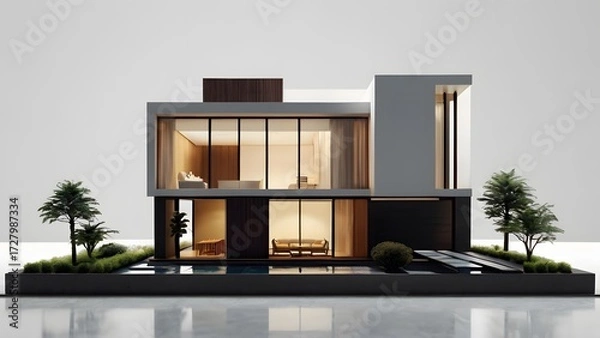 Fototapeta 建築模型のCGイラスト