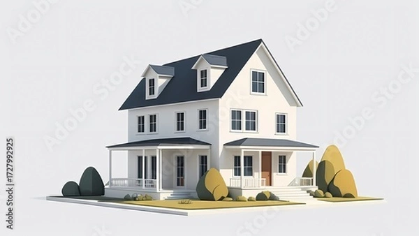 Obraz 住宅の模型イラスト