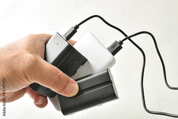 Obraz モバイルバッテリーの充電イメージ