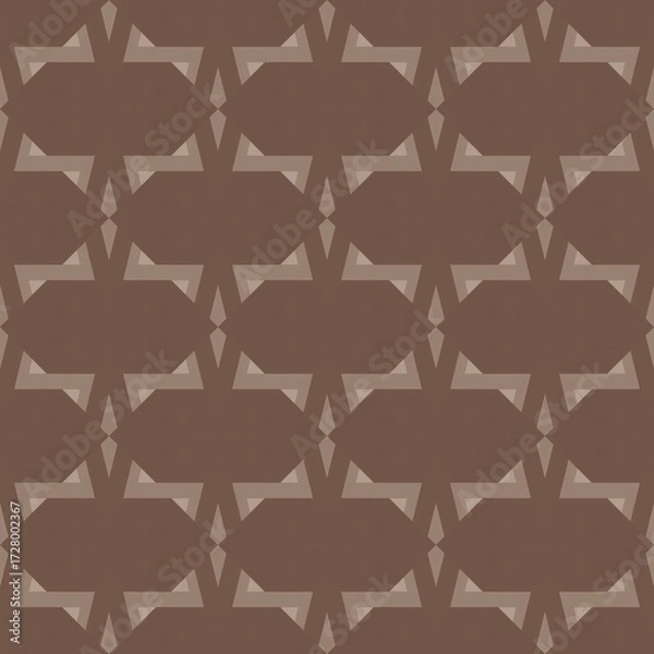 Fototapeta Abstract seamless red geometric pattern features a vintage triangle mosaic design texture, perfect for wallpaper or backdrop tile decoration