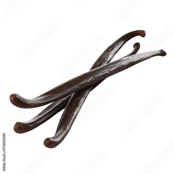 Fototapeta vanilla pods isolated on transparent background
