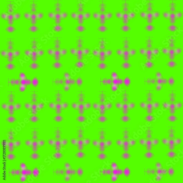 Fototapeta Seamless pink Christmas pattern vector illustration with snowflakes, stars, and floral vintage decoration for wallpaper backdrop design