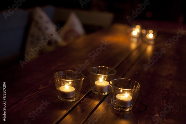 Obraz Kerzen im Restaurant