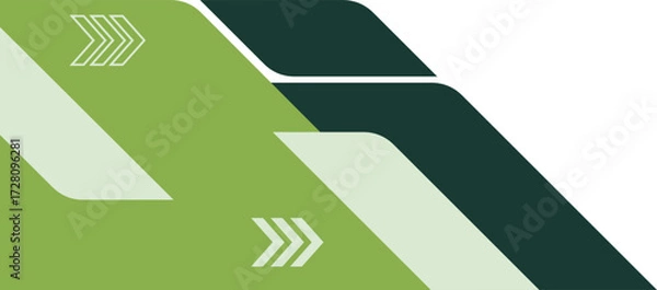 Obraz green geometric corner