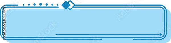 Fototapeta Blue Rectangle Frame Banner