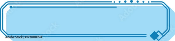 Fototapeta Blue Rectangle Frame Banner