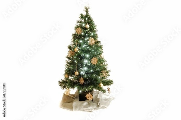 Obraz goldener Weihnachtsbaum