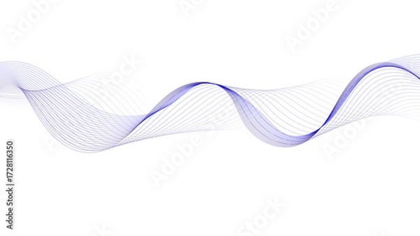 Obraz Flowing Blue Abstract Wave Line Background