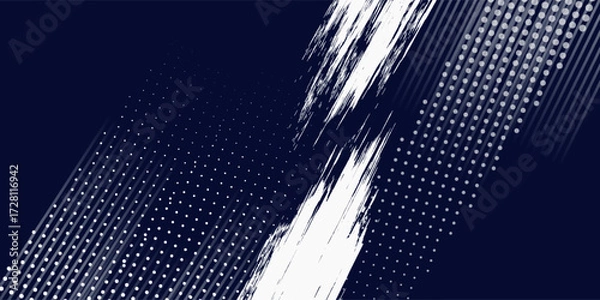 Fototapeta Abstract speed lines style orange color halftone banner design template. smooth Vector