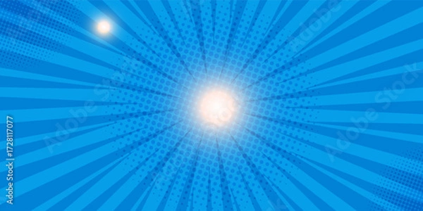 Fototapeta Blue rays background dot smooth