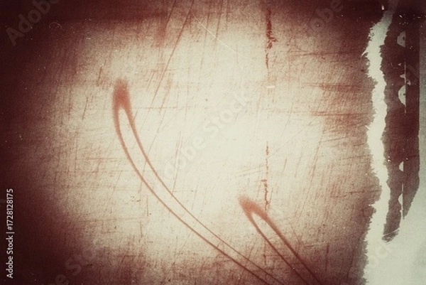 Fototapeta Retro dirty noisy photo film grainy texture background dust scratches damaged effect, abstract grainy light leaks with dirty and dust, grunge and rough texture noisy gradient shape backdrop 