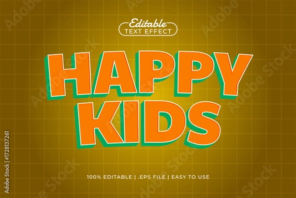 Obraz happy kids editable text effect