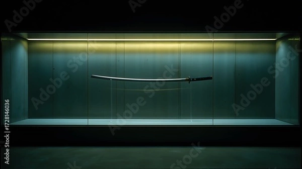 Obraz Elegant Katana Presentation with Minimal Composition