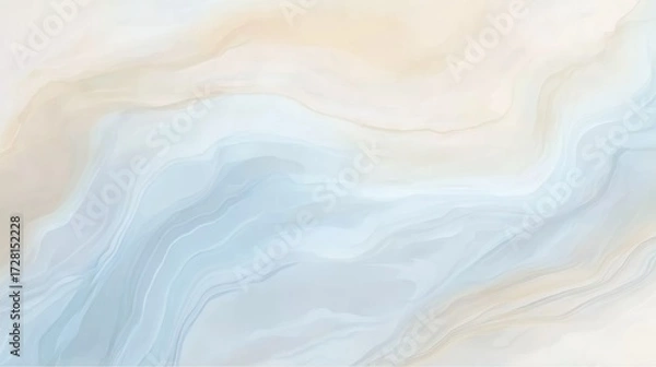 Obraz Beige background with pastel blue and cream marble texture for various applications. Use for designs, prints, and soft themes.