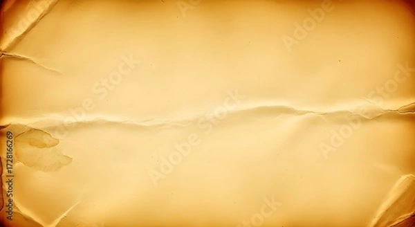 Fototapeta Old paper texture with folded edges isolated PNG with Transparent Background