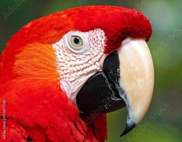 Fototapeta Scarlet Macaw's Vivid Head Profile