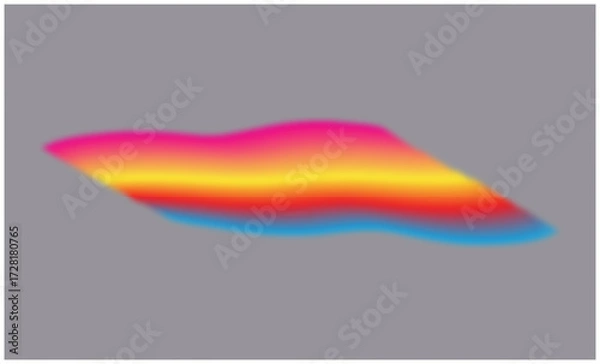 Fototapeta Abstract colorful gradient shape on a gray background, a modern and vibrant design element for various creative projects and designs