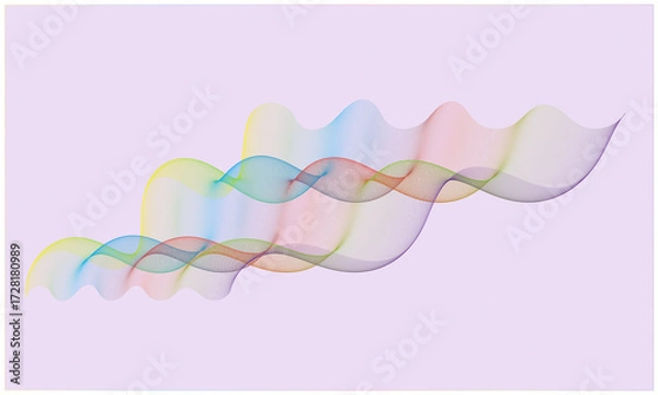 Fototapeta Abstract colorful wave pattern on a light background, a modern and artistic design element for various creative projects and designs