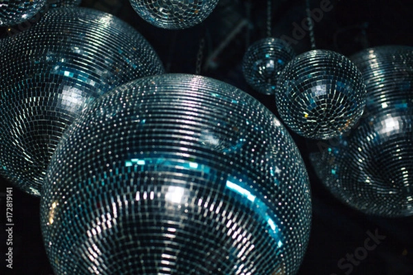 Obraz Gruppe von Diskokugeln