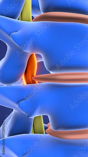 Fototapeta Spinal Decompression Concept for Back Pain Relief