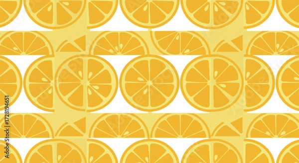 Fototapeta Orange slices pattern creating a vibrant and refreshing design.