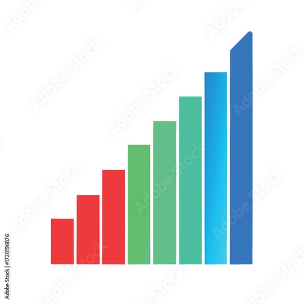Obraz bold gradient growth chart