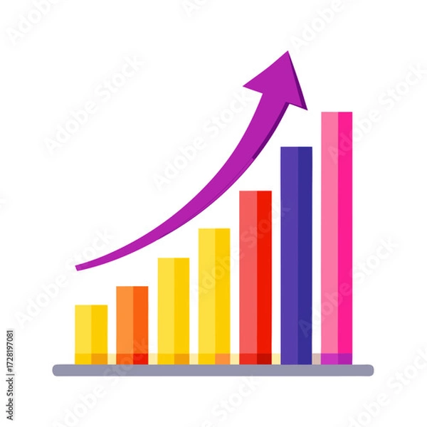 Obraz business chart with arrow