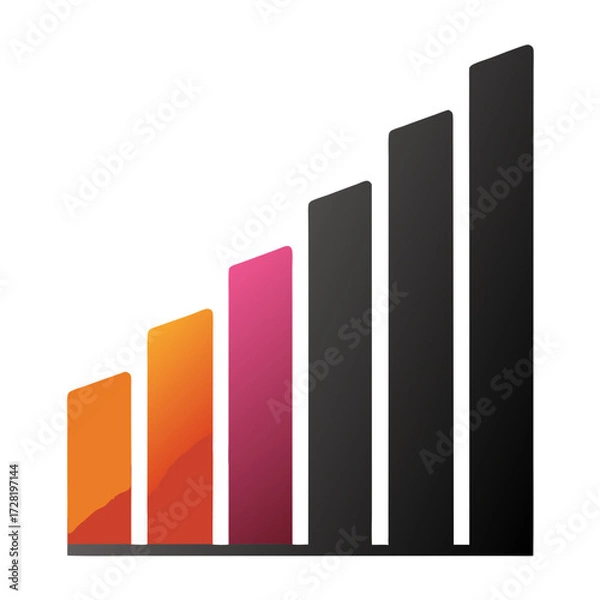 Obraz business graph on white background