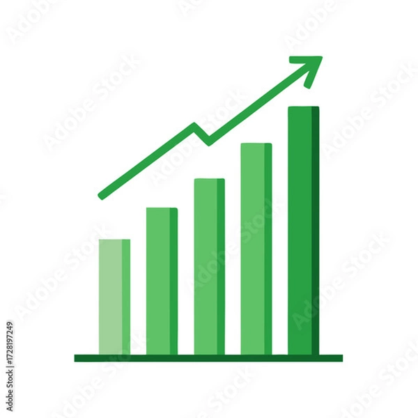 Obraz business chart with arrow