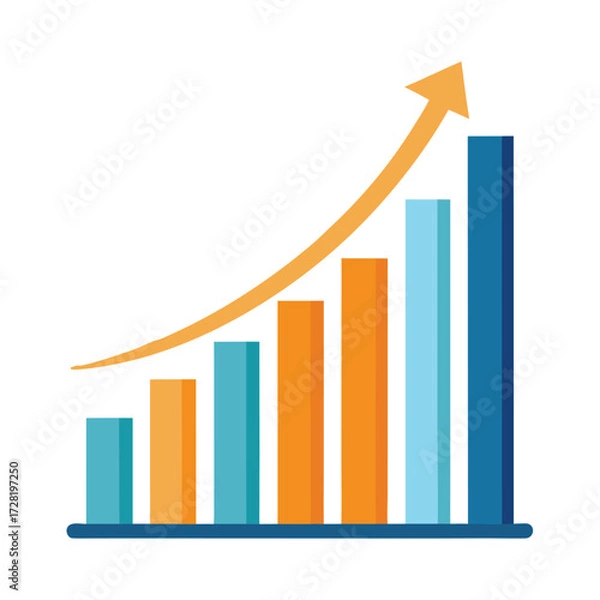 Obraz growth chart in fine lines