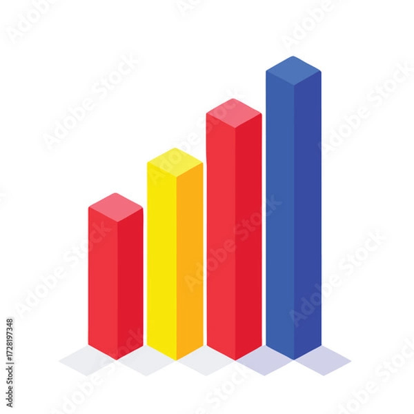 Obraz vibrant colourful growth bars