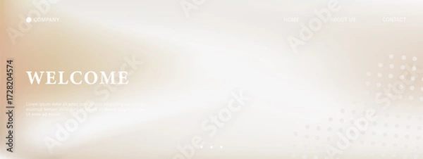 Fototapeta Abstract pearl and cream gradient background. Warm neutral pastel texture for calm web banners, hero sections, or landing pages. Vector illustration.
