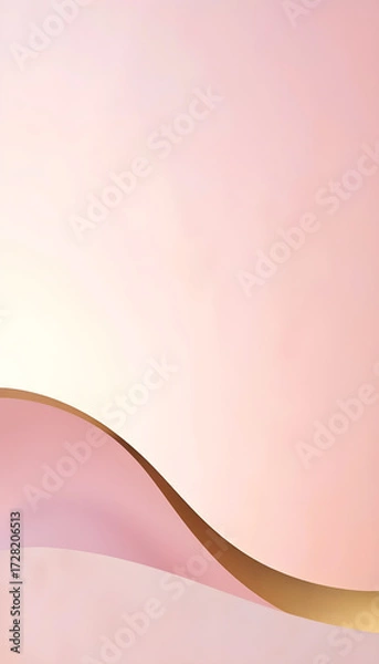 Fototapeta A vibrant vector illustration shows a colorful flow of orange and pink waves with a light texture pattern forming a modern art backdrop design template