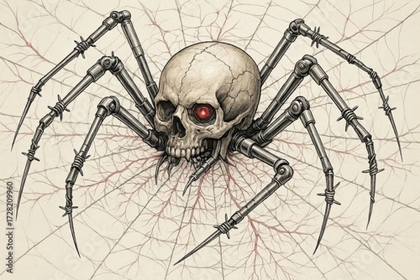 Fototapeta Death Crawler on Fractured Web