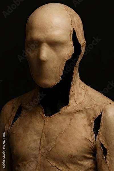 Fototapeta Human Form Devoured by Nothingness