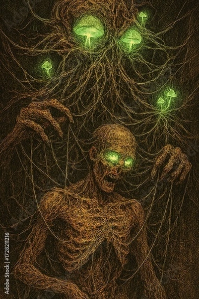 Fototapeta Undead Puppet of the Mushroom Hive