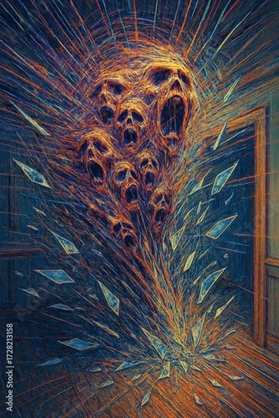 Fototapeta Shrieking Apparitions Erupt in Chaos