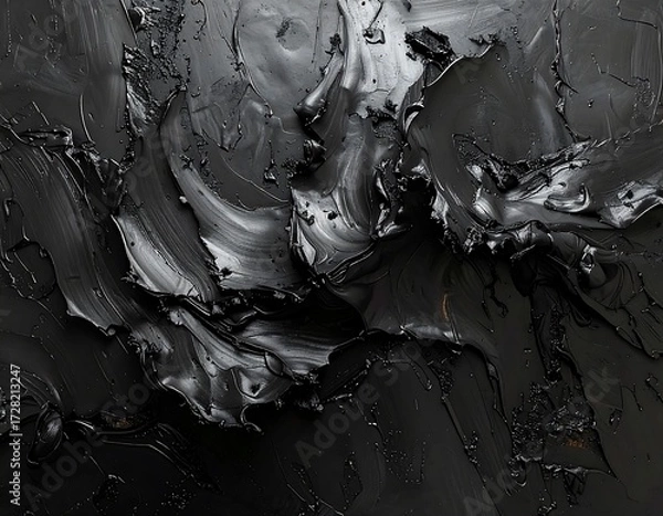 Obraz Abstract black paint texture